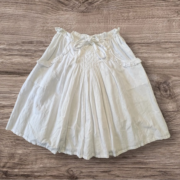 THE GREAT. Dresses & Skirts - THE GREAT. White Midi Skirt with Drawstring Waist